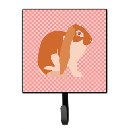 Carolines Treasures English Lop Rabbit Pink Check Leash or Key Holder BB7962SH4